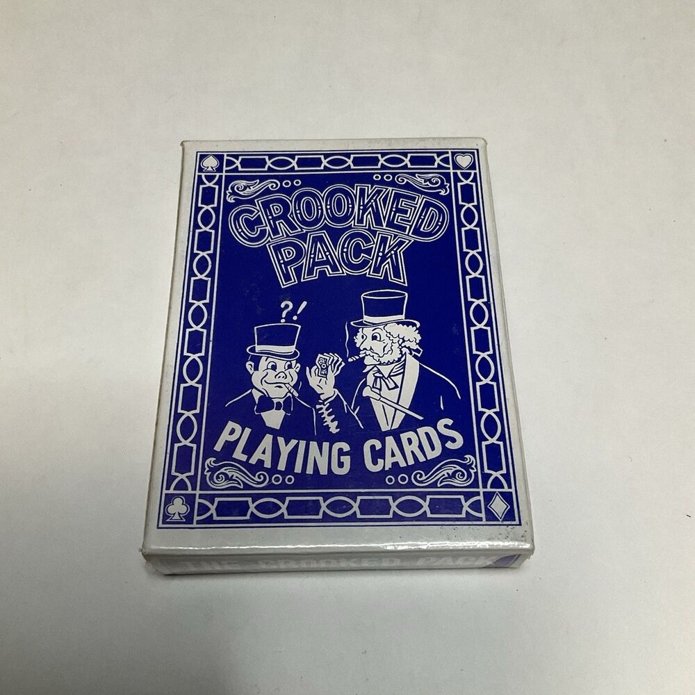 VTG Seal Circus Circus Crooked Pack Blue Playing Cards Optical Illusion Gag Deck